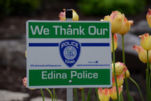 Aluminum Yard Sign: Edina Police Dept